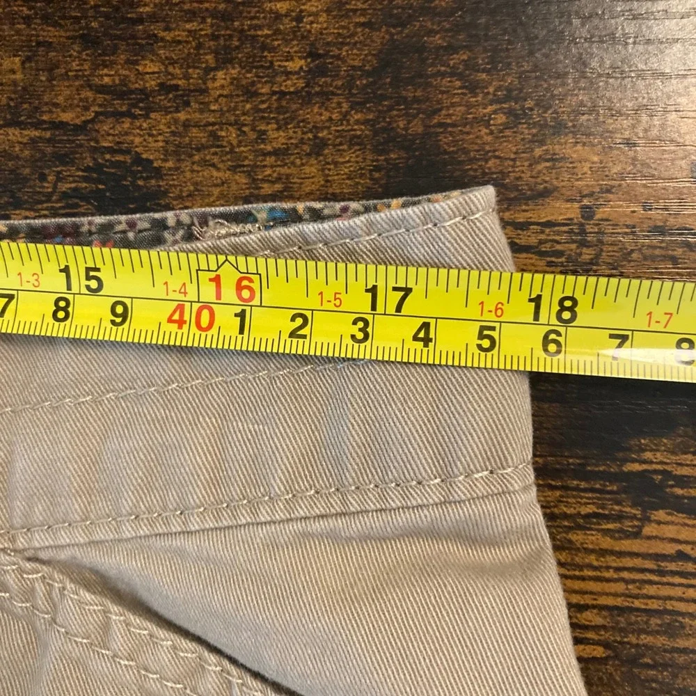 Y2K 2008 Lee One True Fit Khaki Utility Cargo Pants 14 Tan Cotton Straight Leg